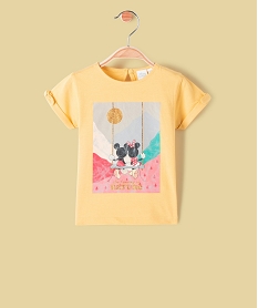 GEMO Tee-shirt bébé fille avec motifs Minnie - Disney Jaune