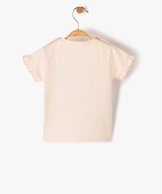tee-shirt bebe fille avec logo brode – lulucastagnette orange tee-shirts manches courtesF963601_3