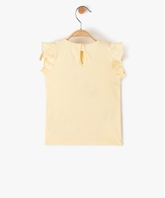 tee-shirt bebe fille imprime a manches volantees – disney jauneF964001_3
