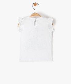 tee-shirt bebe fille imprime a manches volantees – disney blancF964101_3