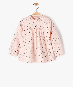GEMO Tee-shirt bébé fille à manches longues à motifs Multicolore