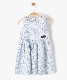 GEMO Robe bébé fille sans manches à motifs - Lulu Castagnette Blanc