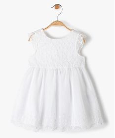 GEMO Robe de cérémonie bébé fille en tulle Blanc