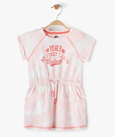 GEMO Robe bébé fille en maille tie-and-dye - Camps United Rose