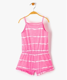 GEMO Combishort bébé fille fleurie à bretelles rose standard