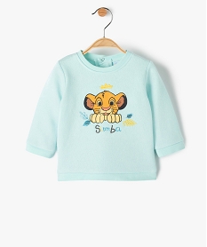 GEMO Sweat bébé avec motif Roi Lion sur le buste - Disney Vert