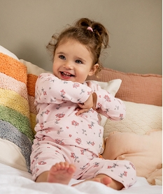 GEMO Pyjama bébé fille 2 pièces à motifs fleuris Rose