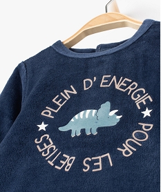 pyjama bebe 2 pieces en velours avec motifs dinosaures bleuF970801_2