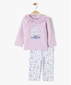 pyjama bebe fille 2 pieces - lulucastagnette violetF971601_1