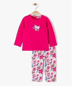 pyjama bebe fille 2 pieces avec motifs girly roseF971801_1