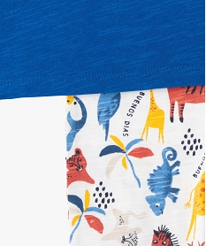 pyjama bebe garcon 2 pieces avec motifs animamux bleuF971901_2