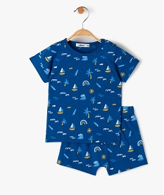 GEMO Pyjama bébé 2 pièces à motifs Bleu