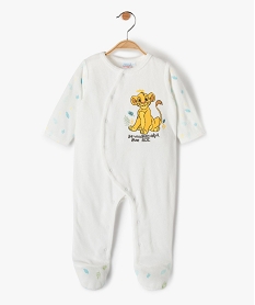 GEMO Pyjama dors-bien bébé en velours Le Roi Lion - Disney Blanc