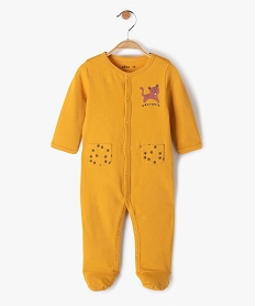 GEMO Pyjama bébé en jersey ouverture devant Jaune