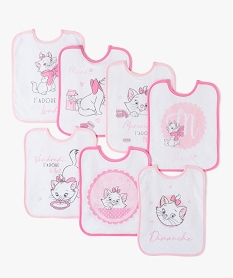 GEMO Bavoir bébé en éponge imprimé Les Artistochats - Disney (lot de 7) Blanc