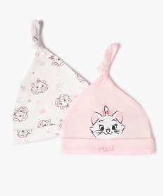 bonnet de naissance fille imprime les aristochats - disney (lot de 2) beigeF977201_1