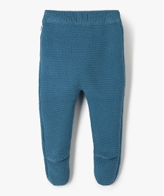 pantalon bebe a pieds en maille tricotee - lulucastagnette bleuF978201_3