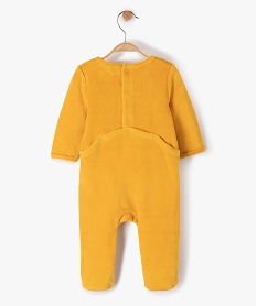 pyjama bebe en velours avec inscription sur lavant vertF982601_3