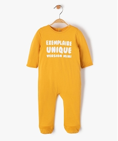 GEMO Pyjama bébé en jersey imprimé à pond-dos Jaune