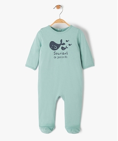 GEMO Pyjama bébé en jersey imprimé à pond-dos Vert