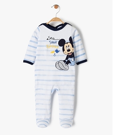 GEMO Pyjama bébé rayé avec motif Mickey - Disney Blanc