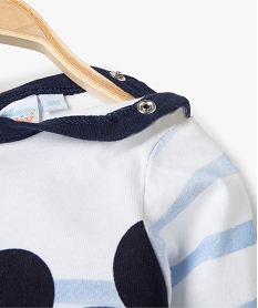 pyjama bebe raye avec motif mickey - disney blancF984801_2