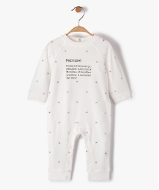 pyjama bebe sans pieds en jersey imprime etoiles beigeF985001_1
