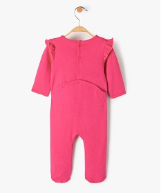 pyjama dors-bien bebe avec motif et volants aux epaules roseF985301_3