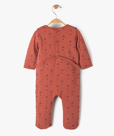 pyjama dors-bien bebe en coton avec motif sur le buste brunF985501_3