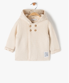 GEMO Gilet bébé fille à capuche avec doublure imprimée - LuluCastagnette Beige