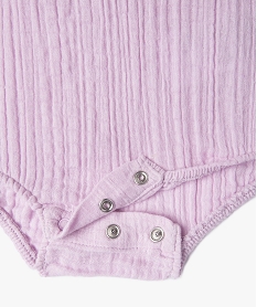 body bebe fille en gaze de coton facon blouse - lulucastagnette violetF988401_2