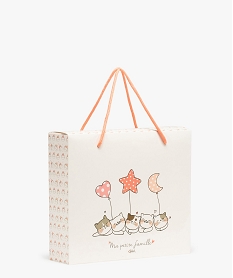 boite cadeau enfant avec motifs chats blanc standardF991701_1