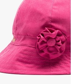 chapeau bebe fille forme bob avec elastique de maintien integre rose vifF992301_2
