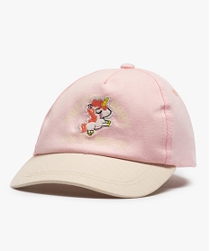 casquette bebe fille bicolore a broderie licorne rose standardF992501_1