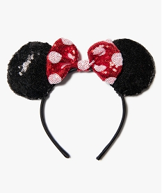 GEMO Serre-tête fille avec oreilles et nœud de Minnie - Disney Noir