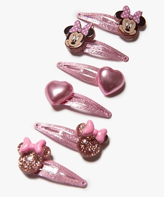 GEMO Pinces à cheveux fille  Minnie (lot de 6) - Disney Rose