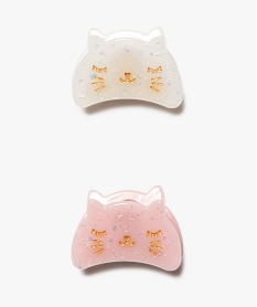 GEMO Pinces à cheveux fille en forme de tête de chat (lot de 2) Multicolore