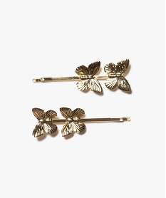 pince a cheveux fille papillons en metal dore (lot de 2) jauneG004001_1