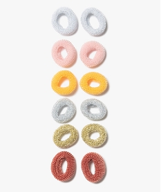GEMO Élastiques cheveux bébé fille en mousse (lot de 12) Jaune