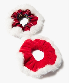 GEMO Chouchous fille spécial Noël avec maille peluche (lot de 2) Rouge
