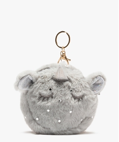 GEMO Porte-monnaie enfant en peluche étoilée 2-en-1 Gris