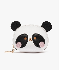 GEMO Porte-clés enfant avec porte-monnaie forme panda Noir