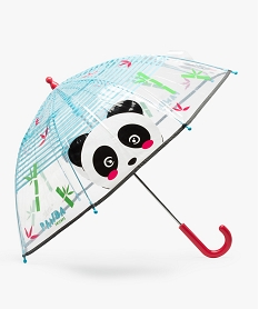 GEMO Parapluie enfant transparent imprimé Panda Multicolore