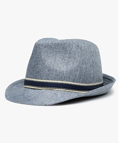 GEMO Chapeau garçon trilby chiné bleu standard