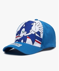 GEMO Casquette garçon snapback imprimée - Sonic Bleu