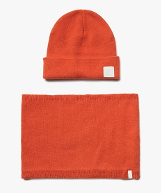 GEMO Ensemble garçon 2 pièces : bonnet + snood rouge vif