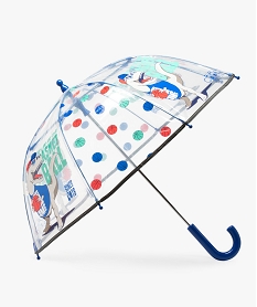 parapluie enfant transparent imprime dinosaure multicoloreG017801_1