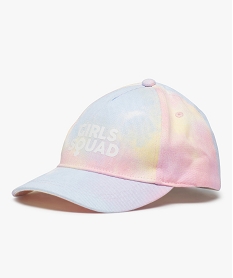 GEMO Casquette fille en toile multicolore et inscription Multicolore