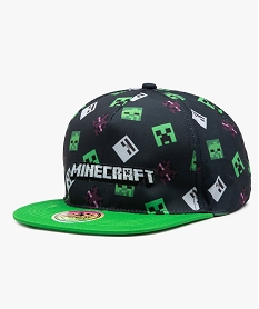 GEMO Casquette garçon snapback imprimée - Minecraft Noir