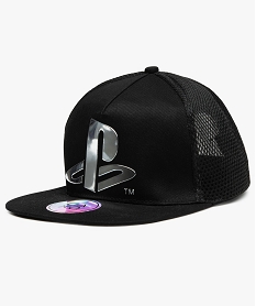 GEMO Casquette garçon trucker à motif miroir - Playstation Noir